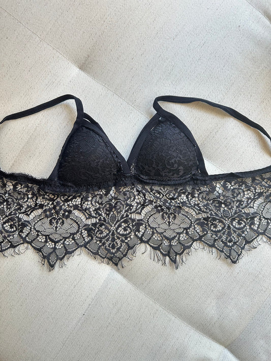 Corset de encaje negro
